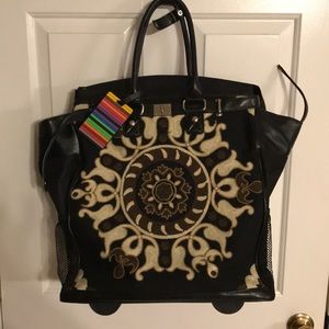 Ladies classy lab top bag on wheels with handles